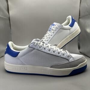 Adidas Rod Laver Shoes Mens Size 13 White Blue GW0205 Tennis Sneakers Mesh Suede